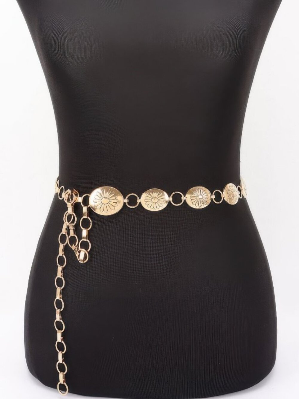 Floral Disc Chain Belt